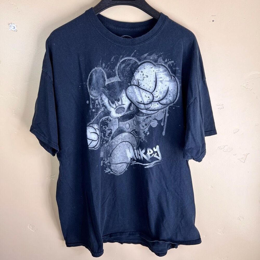 Authentic Disney Brand Black and White Bad Mickey Shirt Size 2XL Cotton